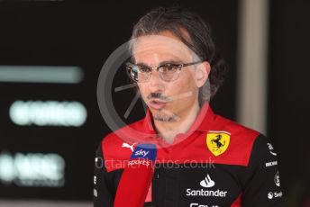 World © Octane Photographic Ltd. Formula 1 – Spanish Grand Prix - Circuit de Barcelona-Catalunya. Saturday 21st May 2022 Paddock. Scuderia Ferrari Racing Director - Laurent Mekies.