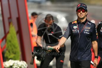 World © Octane Photographic Ltd. Formula 1 – Spanish Grand Prix - Circuit de Barcelona-Catalunya. Sunday 22nd May 2022 Paddock. Oracle Red Bull Racing RB18 – Sergio Perez.