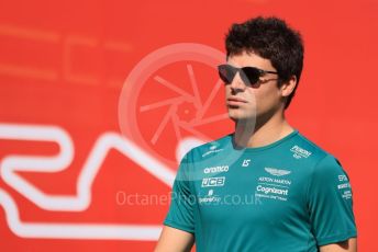 World © Octane Photographic Ltd. Formula 1 – Spanish Grand Prix - Circuit de Barcelona-Catalunya. Sunday 22nd May 2022 Paddock. Aston Martin Aramco Cognizant F1 Team AMR22 - Lance Stroll.