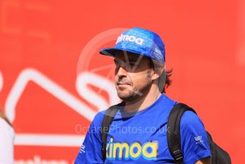 World © Octane Photographic Ltd. Formula 1 – Spanish Grand Prix - Circuit de Barcelona-Catalunya. Sunday 22nd May 2022 Paddock. BWT Alpine F1 Team A522 - Fernando Alonso.