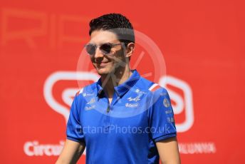 World © Octane Photographic Ltd. Formula 1 – Spanish Grand Prix - Circuit de Barcelona-Catalunya. Sunday 22nd May 2022 Paddock. BWT Alpine F1 Team A522 - Esteban Ocon.