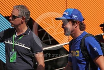 World © Octane Photographic Ltd. Formula 1 – Spanish Grand Prix - Circuit de Barcelona-Catalunya. Sunday 22nd May 2022 Paddock. BWT Alpine F1 Team A522 - Fernando Alonso.