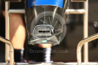World © Octane Photographic Ltd. Formula 1 – Spanish Grand Prix - Circuit de Barcelona-Catalunya. Thursday 19th May 2022 Pitlane. BWT Alpine F1 Team A522 nose detail.
