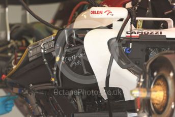 World © Octane Photographic Ltd. Formula 1 – Spanish Grand Prix - Circuit de Barcelona-Catalunya. Thursday 19th May 2022 Pitlane. Alfa Romeo F1 Team Orlen C42 radiator