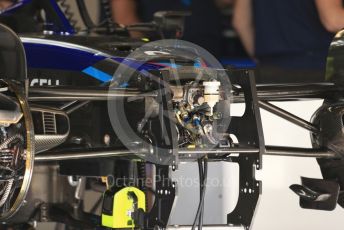 World © Octane Photographic Ltd. Formula 1 – Spanish Grand Prix - Circuit de Barcelona-Catalunya. Thursday 19th May 2022 Pitlane. Williams Racing FW44 hydraulics