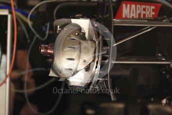 World © Octane Photographic Ltd. Formula 1 – Spanish Grand Prix - Circuit de Barcelona-Catalunya. Thursday 19th May 2022 Pitlane. BWT Alpine F1 Team A522 front brake