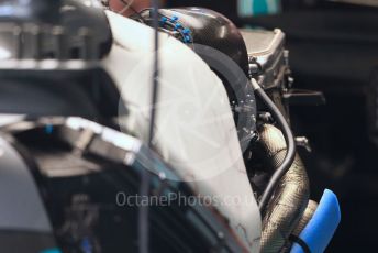 World © Octane Photographic Ltd. Formula 1 – Spanish Grand Prix - Circuit de Barcelona-Catalunya. Thursday 19th May 2022 Pitlane. Mercedes-AMG Petronas F1 Team F1 W13 radiator