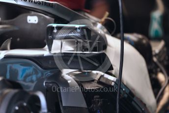 World © Octane Photographic Ltd. Formula 1 – Spanish Grand Prix - Circuit de Barcelona-Catalunya. Thursday 19th May 2022 Pitlane. Mercedes-AMG Petronas F1 Team F1 W13 mirror