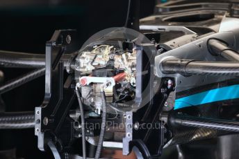 World © Octane Photographic Ltd. Formula 1 – Spanish Grand Prix - Circuit de Barcelona-Catalunya. Thursday 19th May 2022 Pitlane. Mercedes-AMG Petronas F1 Team F1 W13 front hydraulics and steering