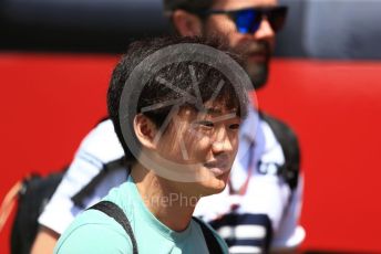 World © Octane Photographic Ltd. Formula 1 – Spanish Grand Prix - Circuit de Barcelona-Catalunya. Thursday 19th May 2022 Paddock. Scuderia AlphaTauri AT03 - Yuki Tsunoda.