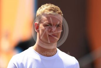 World © Octane Photographic Ltd. Formula 1 – Spanish Grand Prix - Circuit de Barcelona-Catalunya. Thursday 19th May 2022 Paddock. Haas F1 Team VF-22 - Mick Schumacher.