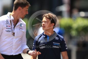 World © Octane Photographic Ltd. Formula 1 – Spanish Grand Prix - Circuit de Barcelona-Catalunya. Thursday 19th May 2022 Paddock. Williams Racing FW44 Reserve driver – Nyck de Vries.