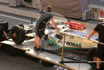 World © Octane Photographic Ltd. Formula 1 – Spanish Grand Prix - Circuit de Barcelona-Catalunya. Thursday 19th May 2022 Pitlane. Mercedes-AMG Petronas F1 Team F1 W13 - George Russell.
