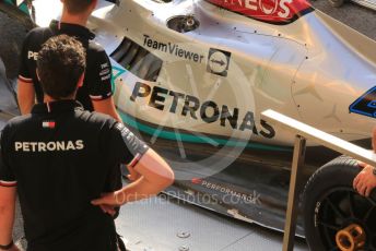 World © Octane Photographic Ltd. Formula 1 – Spanish Grand Prix - Circuit de Barcelona-Catalunya. Thursday 19th May 2022 Pitlane. Mercedes-AMG Petronas F1 Team F1 W13 - George Russell.