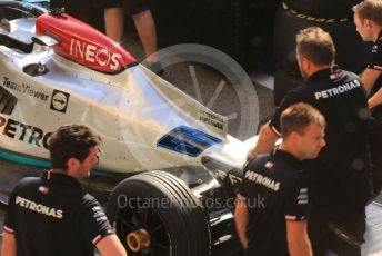 World © Octane Photographic Ltd. Formula 1 – Spanish Grand Prix - Circuit de Barcelona-Catalunya. Thursday 19th May 2022 Pitlane. Mercedes-AMG Petronas F1 Team F1 W13 - George Russell.