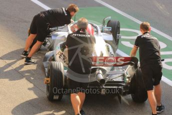 World © Octane Photographic Ltd. Formula 1 – Spanish Grand Prix - Circuit de Barcelona-Catalunya. Thursday 19th May 2022 Pitlane. Mercedes-AMG Petronas F1 Team F1 W13 - George Russell.