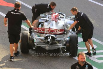World © Octane Photographic Ltd. Formula 1 – Spanish Grand Prix - Circuit de Barcelona-Catalunya. Thursday 19th May 2022 Pitlane. Mercedes-AMG Petronas F1 Team F1 W13 - George Russell.