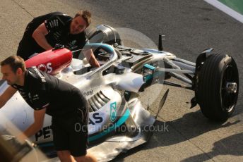 World © Octane Photographic Ltd. Formula 1 – Spanish Grand Prix - Circuit de Barcelona-Catalunya. Thursday 19th May 2022 Pitlane. Mercedes-AMG Petronas F1 Team F1 W13 - George Russell.