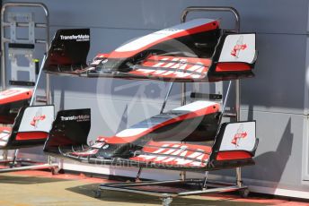 World © Octane Photographic Ltd. Formula 1 – Spanish Grand Prix - Circuit de Barcelona-Catalunya. Thursday 19th May 2022 Pitlane. Haas F1 Team VF-22 nose and front wing