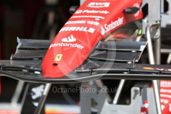 World © Octane Photographic Ltd. Formula 1 – Spanish Grand Prix - Circuit de Barcelona-Catalunya. Thursday 19th May 2022 Pitlane. Scuderia Ferrari F1-75 front wing and nose