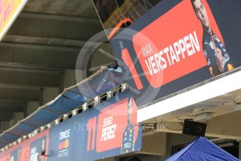 World © Octane Photographic Ltd. Formula 1 – Spanish Grand Prix - Circuit de Barcelona-Catalunya. Thursday 19th May 2022 Pitlane. Oracle Red Bull Racing RB18 – Max Verstappen and Sergio Perez.