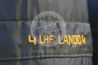 World © Octane Photographic Ltd. Formula 1 – Spanish Grand Prix - Circuit de Barcelona-Catalunya. Thursday 19th May 2022 Pitlane. McLaren F1 Team MCL36 - Lando Norris tyre warmer.