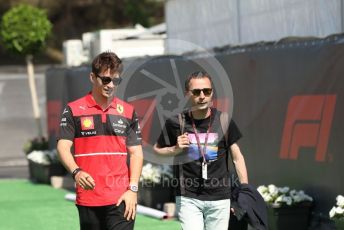 World © Octane Photographic Ltd. Formula 1 – Spanish Grand Prix - Circuit de Barcelona-Catalunya. Thursday 19th May 2022 Paddock. Scuderia Ferrari F1-75 - Charles Leclerc.