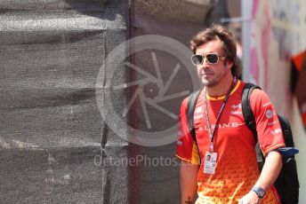World © Octane Photographic Ltd. Formula 1 – Spanish Grand Prix - Circuit de Barcelona-Catalunya. Thursday 19th May 2022 Paddock. BWT Alpine F1 Team A522 - Fernando Alonso.