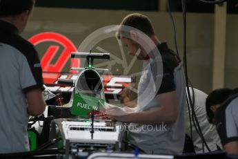 World © Octane Photographic Ltd. Haas F1 Team VF-16 – Romain Grosjean. Friday 18th March 2016, F1 Australian GP Pit Lane, Melbourne, Albert Park, Australia. Digital Ref : 1527LB1D1589