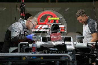 World © Octane Photographic Ltd. Haas F1 Team VF-16 – Romain Grosjean. Friday 18th March 2016, F1 Australian GP Pit Lane, Melbourne, Albert Park, Australia. Digital Ref : 1527LB1D1590
