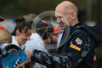 World © Octane Photographic Ltd. Red Bull Racing - Adrian Newey. Friday 18th March 2016, F1 Australian GP - Melbourne Walk, Melbourne, Albert Park, Australia. Digital Ref : 1527LB1D1658