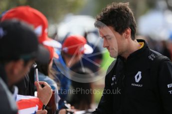 World © Octane Photographic Ltd. Renault Sport F1 Team – Jolyon Palmer. Friday 18th March 2016, F1 Australian GP - Melbourne Walk, Melbourne, Albert Park, Australia. Digital Ref : 1527LB1D1757