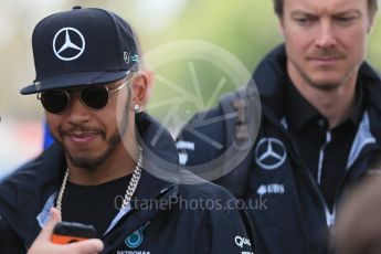 World © Octane Photographic Ltd. Mercedes AMG Petronas – Lewis Hamilton. Friday 18th March 2016, F1 Australian GP - Melbourne Walk, Melbourne, Albert Park, Australia. Digital Ref : 1527LB1D1770