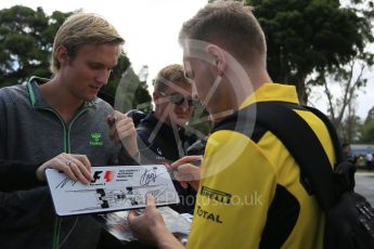 World © Octane Photographic Ltd. Renault Sport F1 Team - Kevin Magnussen. Friday 18th March 2016, F1 Australian GP - Melbourne Walk, Melbourne, Albert Park, Australia. Digital Ref : 1527LB5D1055