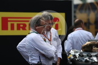 World © Octane Photographic Ltd. Formula 1 - Italian Grand Prix – FIA Formula 2 2018 Car Launch - Ross Brawn and Didier Perrin. Monza, Italy. Thursday 31st August 2017. Digital Ref: 1936LB1D0411