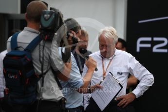 World © Octane Photographic Ltd. Formula 1 - Italian Grand Prix – FIA Formula 2 2018 Car Launch - Charlie Whiting. Monza, Italy. Thursday 31st August 2017. Digital Ref: 1936LB1D0456