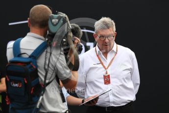 World © Octane Photographic Ltd. Formula 1 - Italian Grand Prix – FIA Formula 2 2018 Car Launch - Ross Brawn. Monza, Italy. Thursday 31st August 2017. Digital Ref: 1936LB1D0460