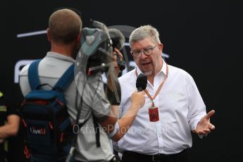 World © Octane Photographic Ltd. Formula 1 - Italian Grand Prix – FIA Formula 2 2018 Car Launch - Ross Brawn. Monza, Italy. Thursday 31st August 2017. Digital Ref: 1936LB1D0463