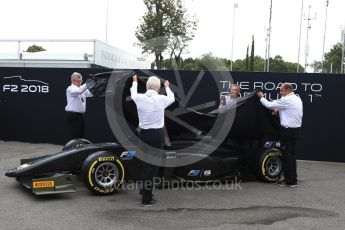 World © Octane Photographic Ltd. Formula 1 - Italian Grand Prix – FIA Formula 2 2018 Car Launch - Ross Brawn, Mario Isola, Charlie Whiting and Dider Perrin. Monza, Italy. Thursday 31st August 2017. Digital Ref: 1936LB2D7637