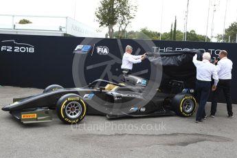 World © Octane Photographic Ltd. Formula 1 - Italian Grand Prix – FIA Formula 2 2018 Car Launch - Ross Brawn, Mario Isola, Charlie Whiting and Dider Perrin. Monza, Italy. Thursday 31st August 2017. Digital Ref: 1936LB2D7643