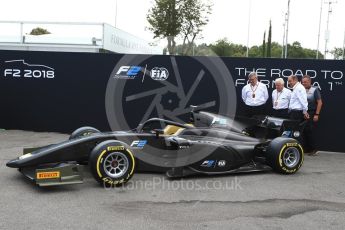 World © Octane Photographic Ltd. Formula 1 - Italian Grand Prix – FIA Formula 2 2018 Car Launch - Ross Brawn, Mario Isola, Charlie Whiting and Dider Perrin. Monza, Italy. Thursday 31st August 2017. Digital Ref: 1936LB2D7662