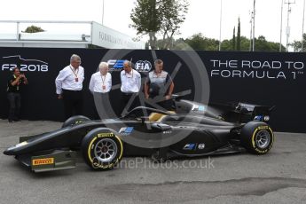 World © Octane Photographic Ltd. Formula 1 - Italian Grand Prix – FIA Formula 2 2018 Car Launch - Ross Brawn, Mario Isola, Charlie Whiting and Dider Perrin. Monza, Italy. Thursday 31st August 2017. Digital Ref: 1936LB2D7666