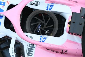 World © Octane Photographic Ltd. Formula 1 – Winter Test 1. Sahara Force India VJM11 Launch with Esteban Ocon and Sergio Perez. Circuit de Barcelona-Catalunya, Spain. Monday 26th February 2018.