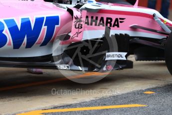 World © Octane Photographic Ltd. Formula 1 – Winter Test 1. Sahara Force India VJM11 Launch with Esteban Ocon and Sergio Perez. Circuit de Barcelona-Catalunya, Spain. Monday 26th February 2018.