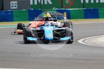 World © Octane Photographic Ltd. GP3 – Hungarian GP – Practice. Jenzer Motorsport - Juan Manual Correa and MP Motorsport - Dorian Boccolacci. Hungaroring, Budapest, Hungary. Friday 27th July 2018.