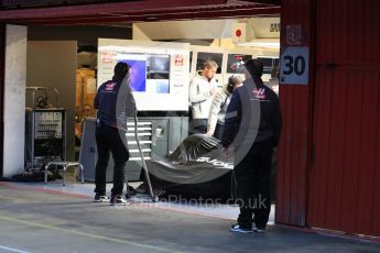 World © Octane Photographic Ltd. Formula 1 – Winter Test 1. Haas F1 Team VF-18 Car Launch. Circuit de Barcelona-Catalunya, Spain. Monday 26th February 2018.