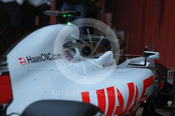 World © Octane Photographic Ltd. Formula 1 – Winter Test 1. Haas F1 Team VF-18 Car Launch. Circuit de Barcelona-Catalunya, Spain. Monday 26th February 2018.