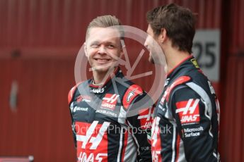 World © Octane Photographic Ltd. Formula 1 winter test 1, Haas F1 Team VF-17 physical unveil - Romain Grosjean and Kevin Magnussen, Circuit de Barcelona-Catalunya. Monday 27th February 2017. Digital Ref : 17779LB1D8126