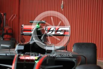 World © Octane Photographic Ltd. Formula 1 winter test 1, Haas F1 Team VF-17 physical unveil, Circuit de Barcelona-Catalunya. Monday 27th February 2017. Digital Ref : 17779LB1D8193