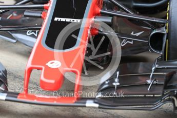 World © Octane Photographic Ltd. Formula 1 winter test 1, Haas F1 Team VF-17 physical unveil, Circuit de Barcelona-Catalunya. Monday 27th February 2017. Digital Ref : 17779LB1D8198